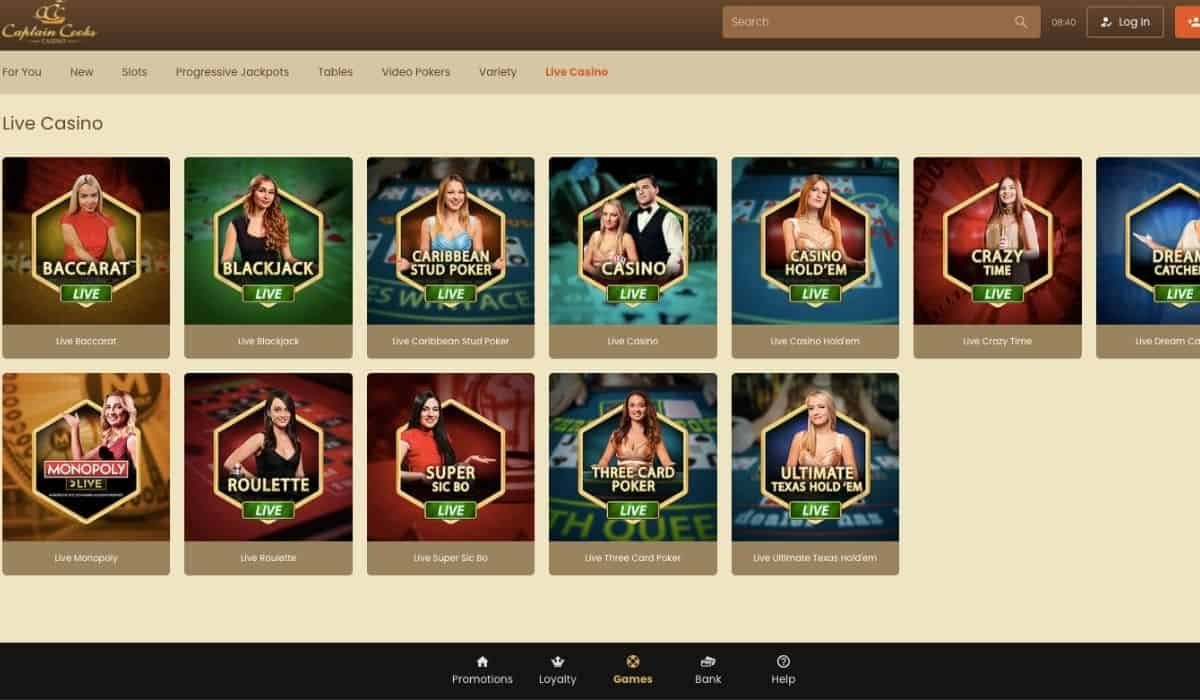 captain cooks casino review