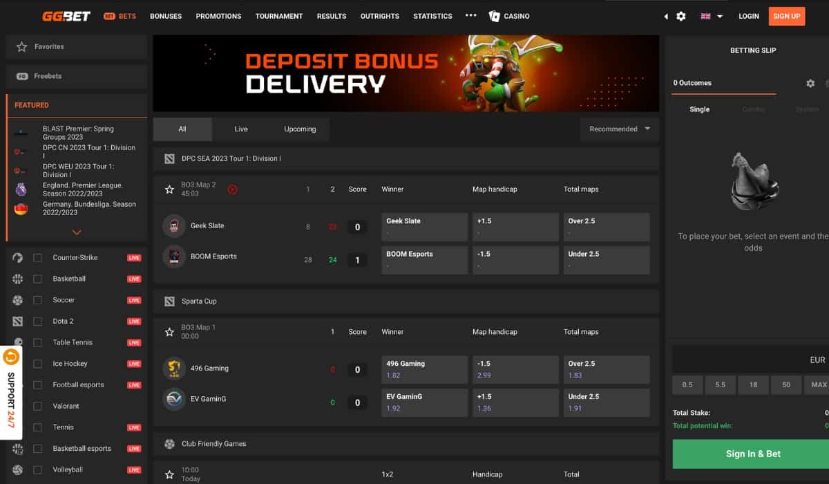 GGbet casino sportove tipovanie