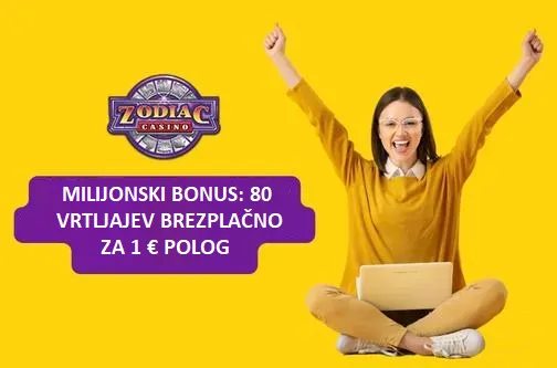 80 brezplačnih vrtljajev za 1 € depozit