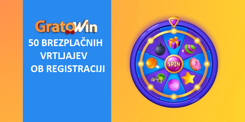 Gratowin Casino bonus brez depozita: 50 brezplačnih vrtljajev ob registraciji