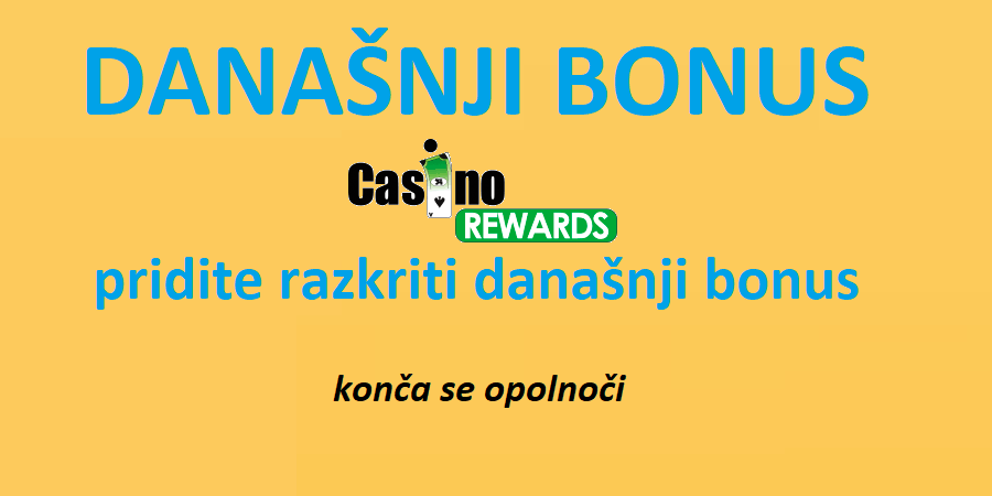Bonus za danes: 25 % cashback iz live kazina